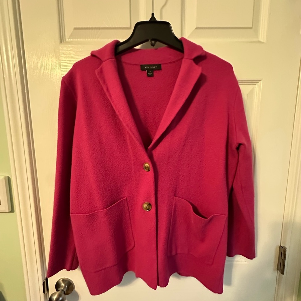 Ann Taylor Vibrant Berry Pink Sweater